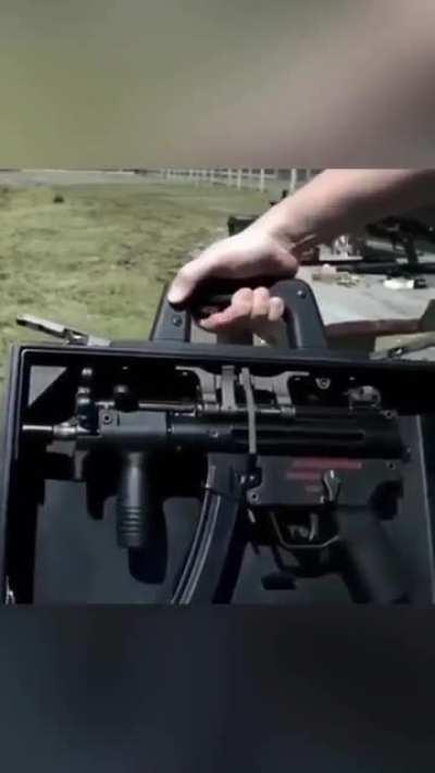 This cool concealable weapon in briefcase