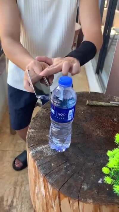 An extremely sharp blade.