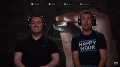 Nolan North absolutely beaming after being shown a little Easter egg from TLOU2