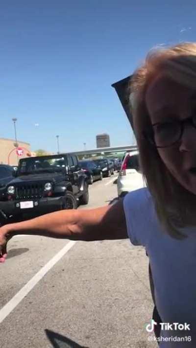 Boomer walks right up and opens his car door to yell at him