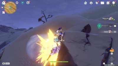 Lisa and Keqing having some “fun” in the dessert.