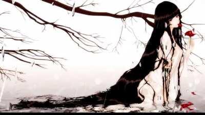 Kara no Shoujo - Toko in the rain and wind