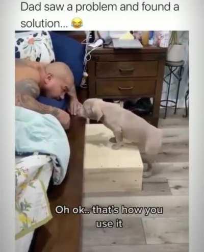 Dad see a problem and found a solution...