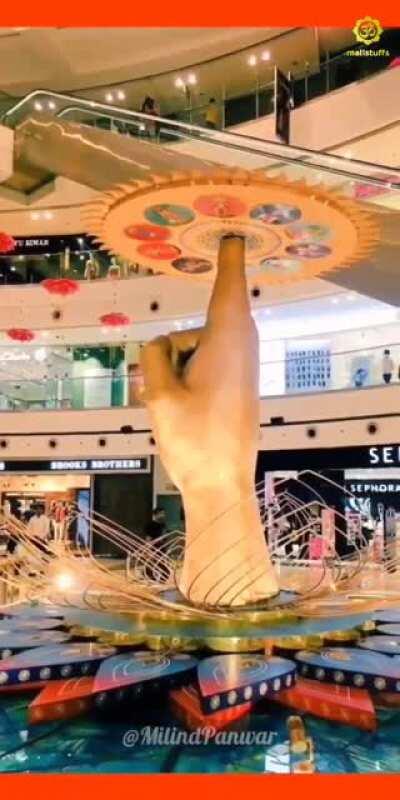 Country is changing. From Lord ram statue to sudarshan chakra and hanuman gadha in malls of India this Diwali