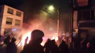 Bogota protest today over Bogota police murder of a lawyer. Part 2/3