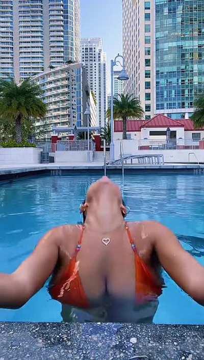 Taking a dip in the pool