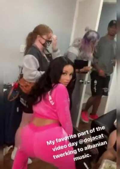 Shaking that fat ass for us