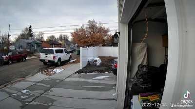 Accidentally set a bag of vitamins on my garage door opener