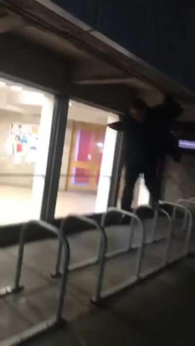 WCGW walking on thin bike racks