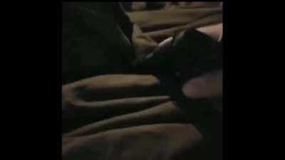 Guy pretends to shoot himself in the testicles