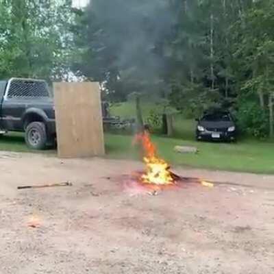 Sledgehammer to the spray paint