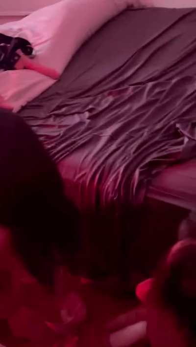 Two sluts on their knees very submissive