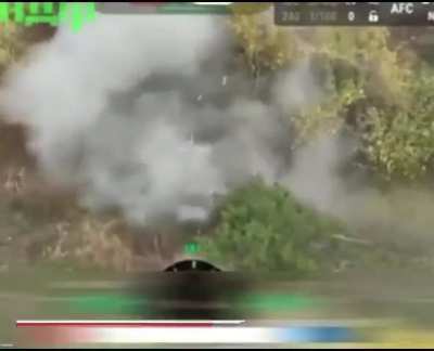 Ukrainian Cherokee unit of the 40th Artillery Brigade hit Russian positions in/near southern Zahryzove Village of Kharkiv Oblast. 10.10.2025