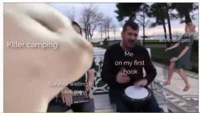 Me getting hooked after the exit gates are opened