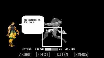 Jotaro v Dio but its undertale part 2