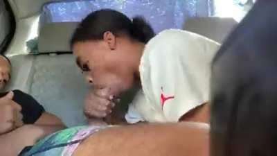 Hooking Him Up In The Back Seat