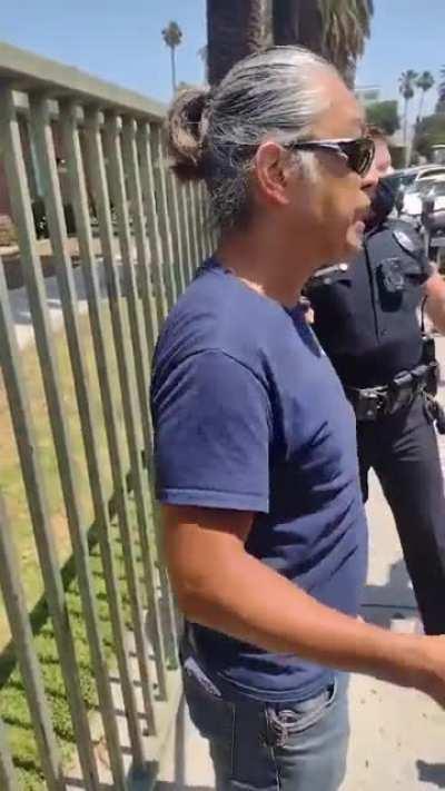 Antifa women kicks Asian man, lies and about it when police arrive to try in get him arrested