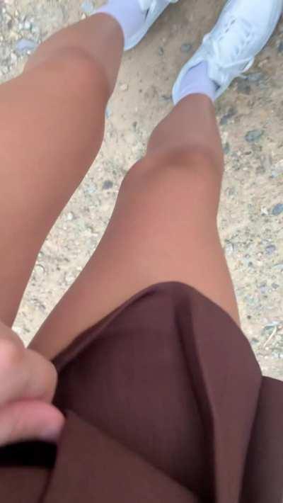 I hope the boy behind me didn't see my pussy