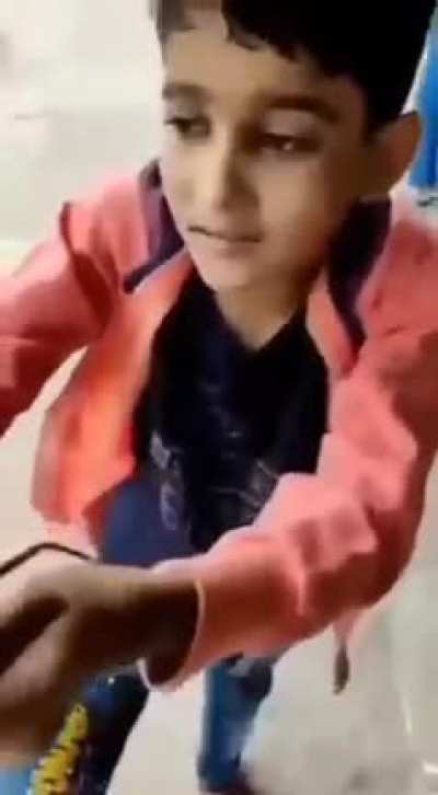 It's clear that children are not born with this h@tred. It's their mad@rsas who are responsible for this which is funded by our govt. itself. For the proof, I will try to find the video where a Pak maul@na admit that what's isl@mic education system teachi