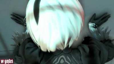 2b vs marauder (wgqhs) [nier automata x doom] (short movie)