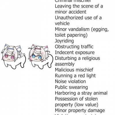 petty crimes committed