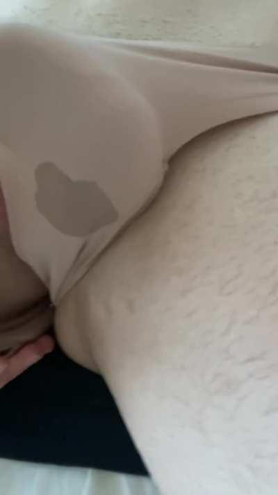 making cummy spots on the panties - vertical vid