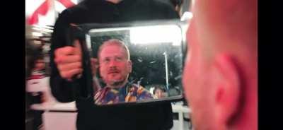 Homeless man is given a free haircut and another surprise...