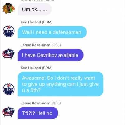 Chris Drury’s Phone before the All Star Break