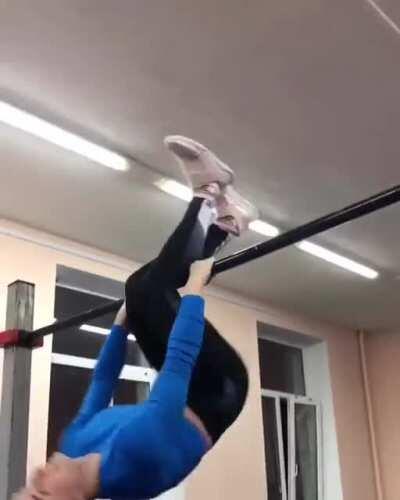 Those are some insane bar skills