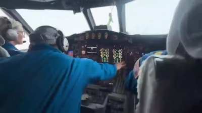 Inside the cockpit of NOAA’s WP-3D while flying into Hurricane Melissa