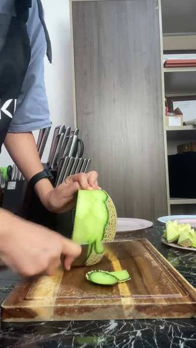 The sound of cutting and chopping