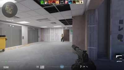 Peeker's advantage on 10 ping