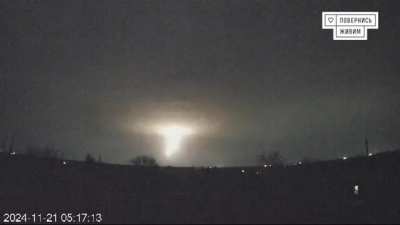 Another footage of Russian ICBM attack on Dnipro. 21.11.2024