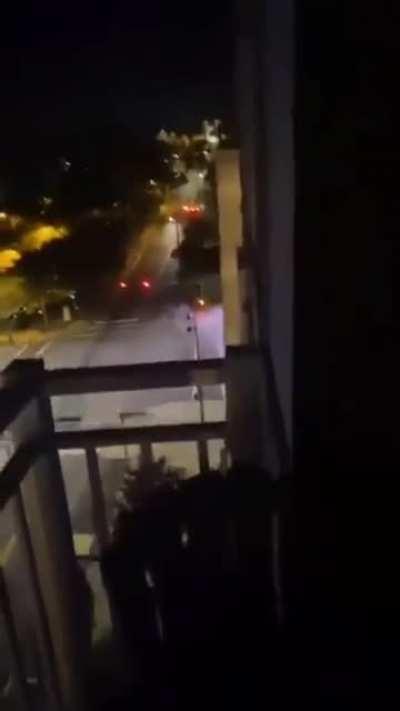 WCGW Dodge Charger running from police meets red light runner