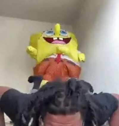 Thugging around spongebob