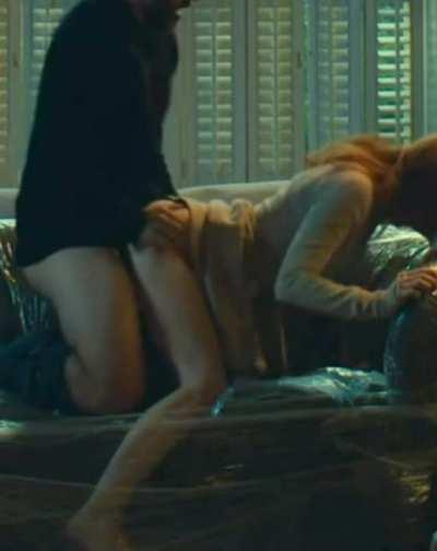 Forced to stay an hour late at work, I end up coming home to see my Boss fucking my Wife, Jessica Chastain