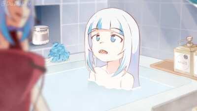 This isn't a beach this is a bathtub 【Gura animation】