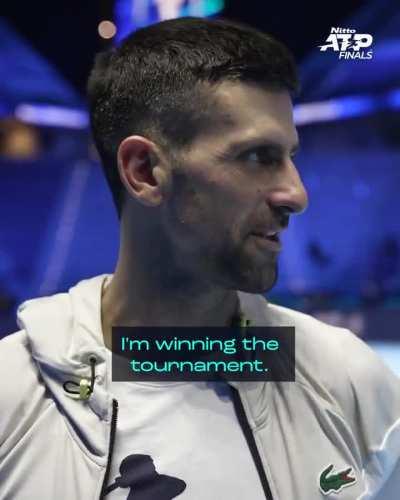 Novak when asked about an ATP Finals bold prediction: 