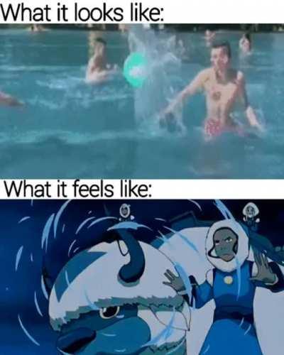 Surley I'm not the only one who was a pro waterbender at primary school pool days