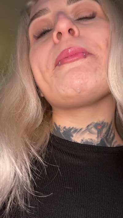 You're so tasty, my mouth can't even contain itself.{vore}