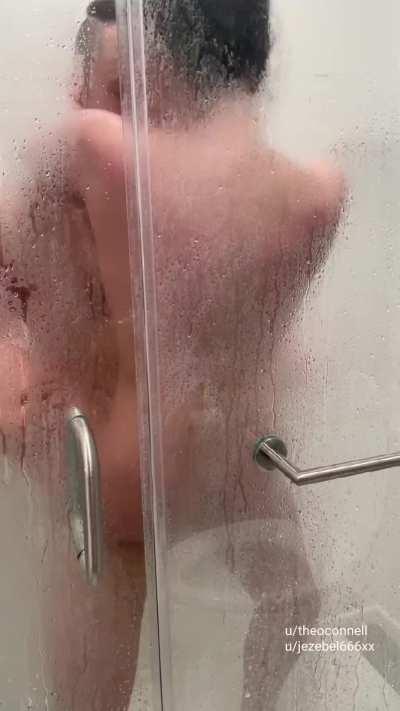 She went over to tell him to stop bullying you but he was in the shower naturally she joined