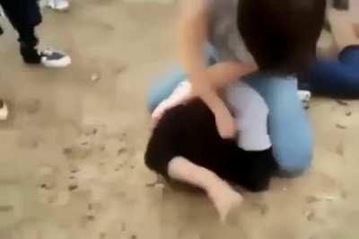 Tiffany Gets Beaten Twice in Tan Boots