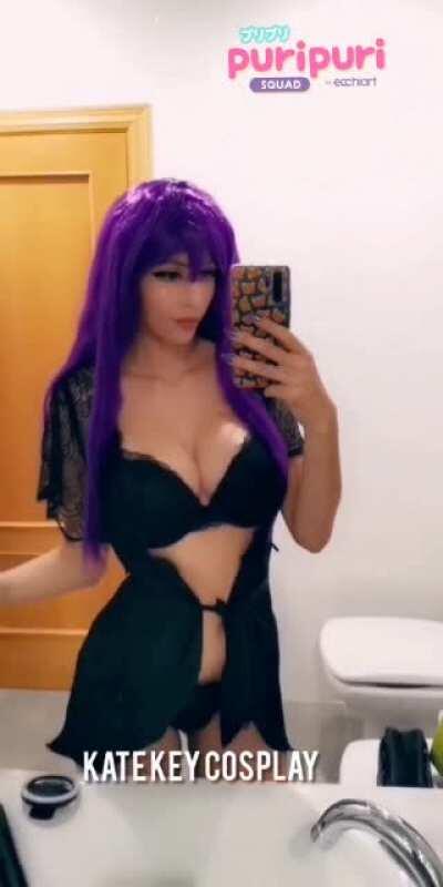 You are under her heels! Saeko Busujima sexy outfit by Kate Key