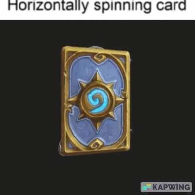 Horizontally spinning card