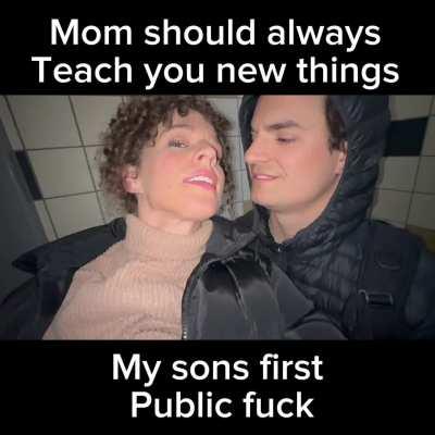 Mom always wanted to be her sons first public fuck