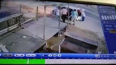 High Speeding Car Crashes Into People