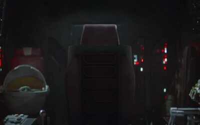 The Mandalorian - Razor Crest cockpit with The Child (Baby Yoda)