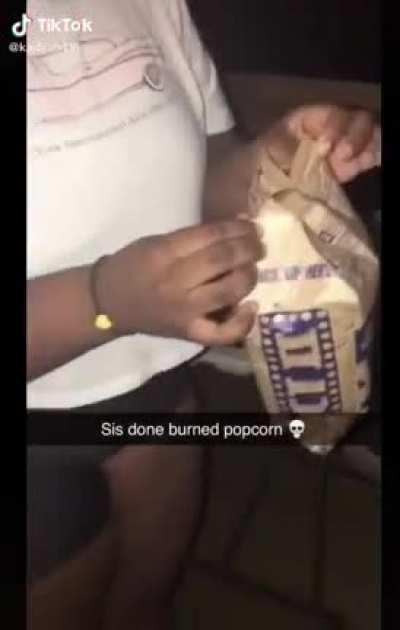 haha popcorn go boom