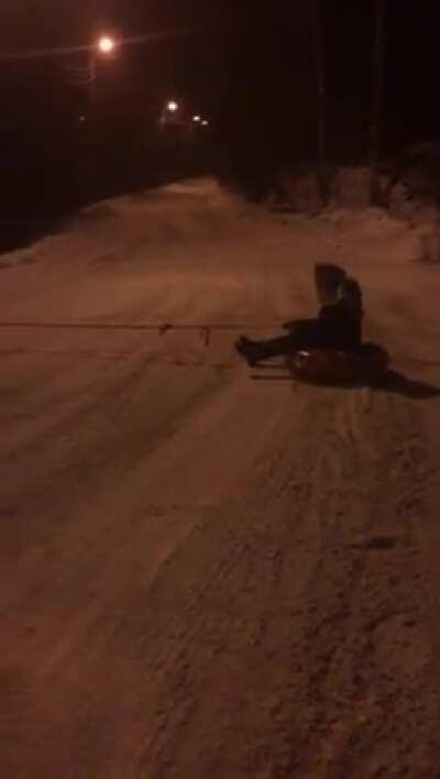 Snow+Car+Rope+Sledge...