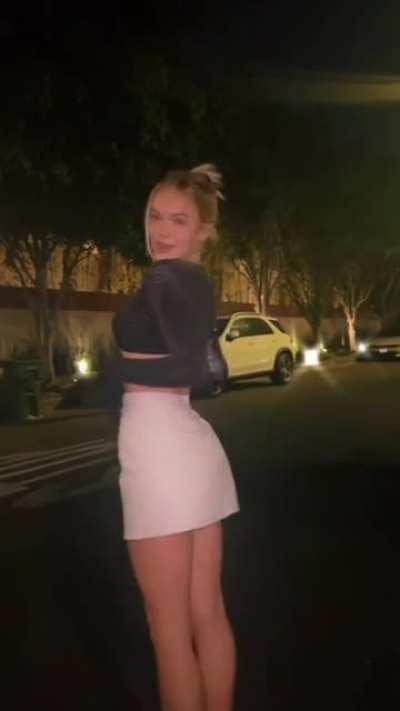 Faith Schroder comes up to on the street...